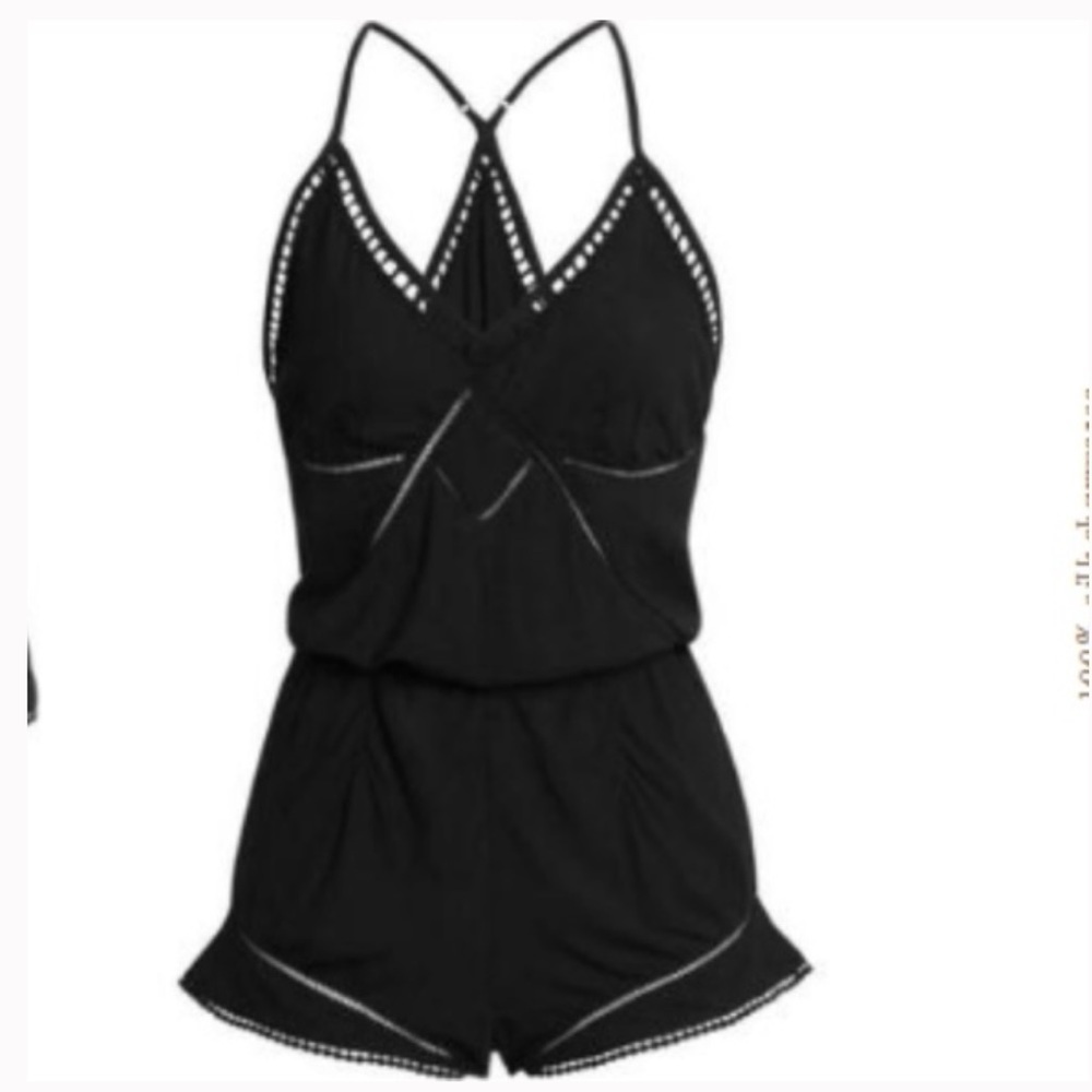 Le Marche by Naked Princess Black Isabella Romper Size Small